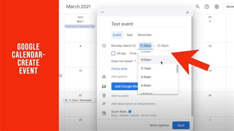 Google Calendar Event Editing