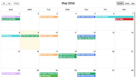 Google Calendar Grid