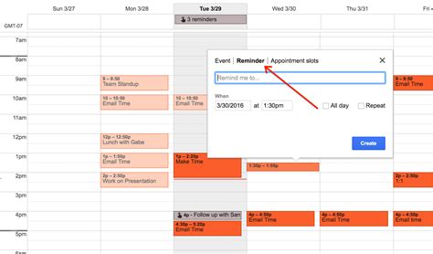 Google Calendar Reminders