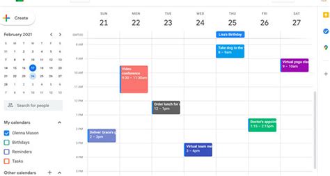 Google Calendar Schedule