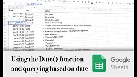 Google Sheets Date Functions