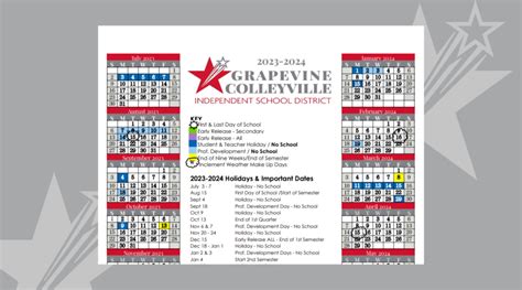 Grapevine ISD Calendar Benefits