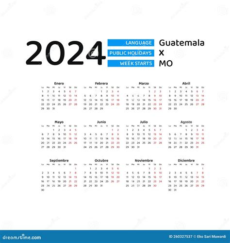 Guatemala Calendar 2024