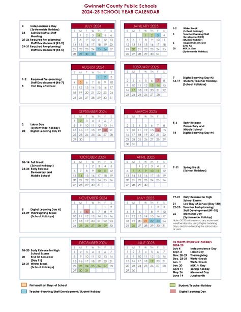 Gwinnett County School Calendar Accessibility