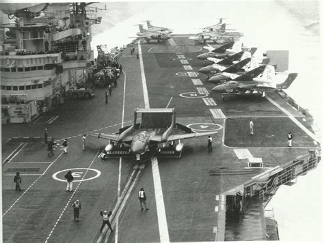 Aircraft launching from HMS Hermes