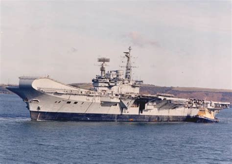 HMS Hermes being launched