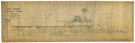 Plan view of HMS Hermes