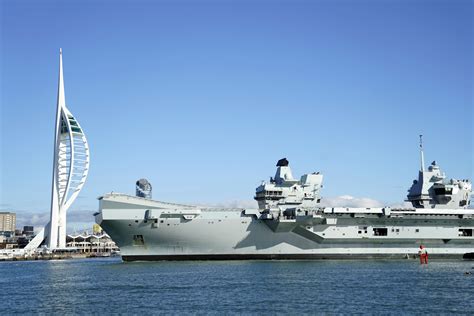 HMS Queen Elizabeth in the sea