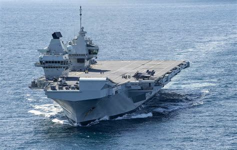 HMS Queen Elizabeth in the sea