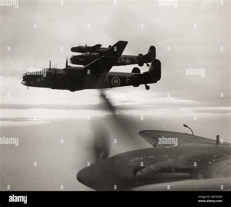 Halifax Bomber In Flight