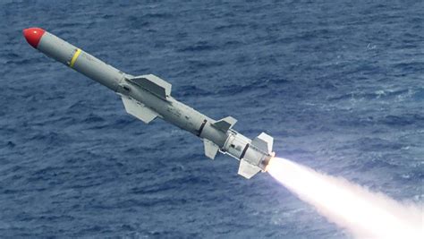 Harpoon Anti-Ship Missile in flight