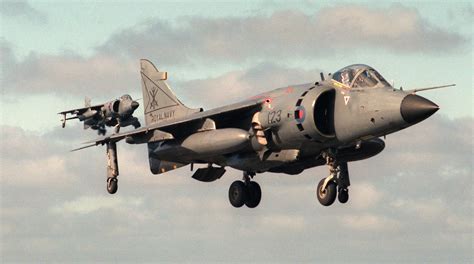 Harrier Jump Jet transitioning to horizontal flight