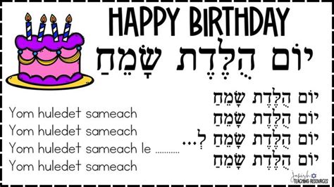 Hebrew Birthday Celebration