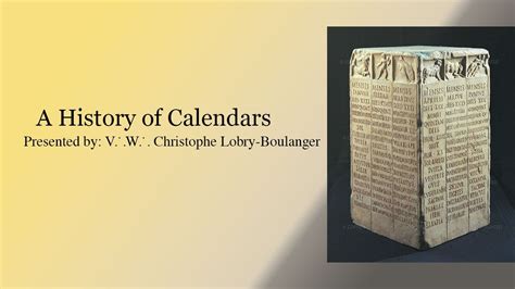 History of Calendars