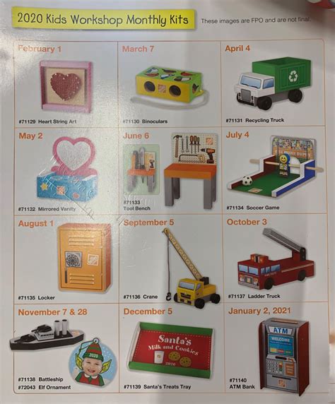 Home Depot Kids Workshop Schedule and Locations