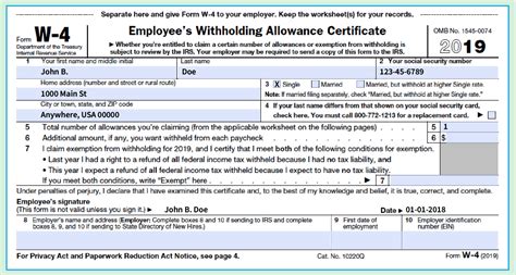 How to Complete W4 Form