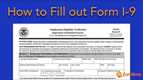 I9 Form Instructions