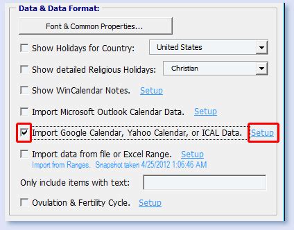 Ical Import