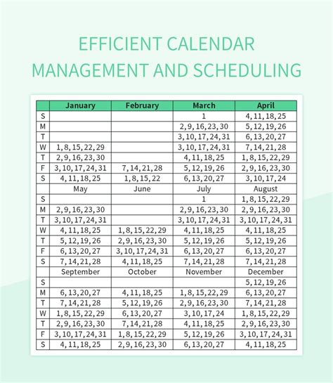 Efficient Calendar Practices