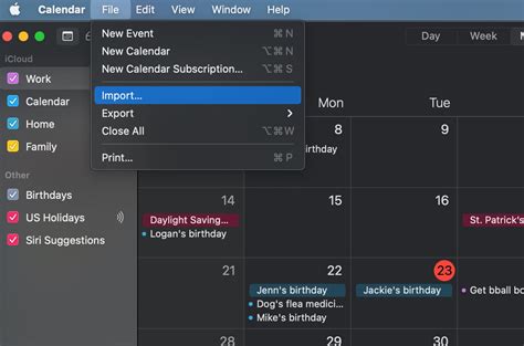 Importing Calendar Grids from Apple Calendar