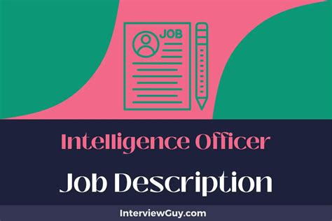 Intelligence Officer Job Description