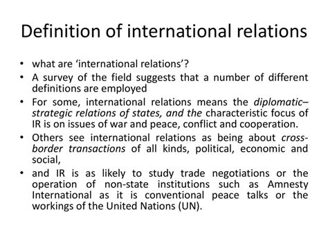 International Relations