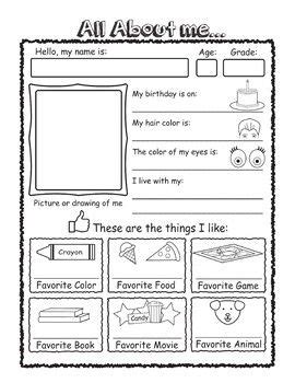 Introduction to Kindergarten Worksheets