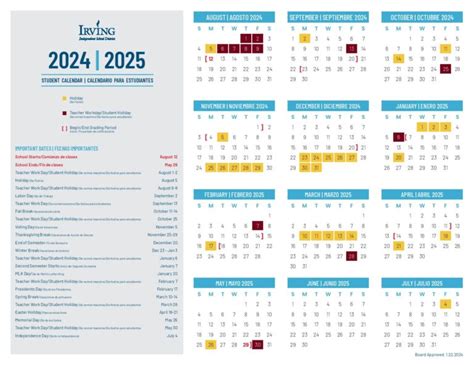 Irving ISD Calendar Image 7