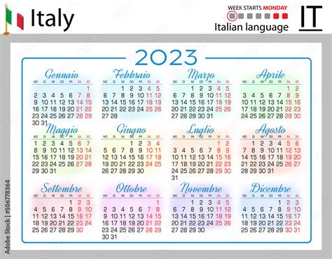 Italian Calendar Overview