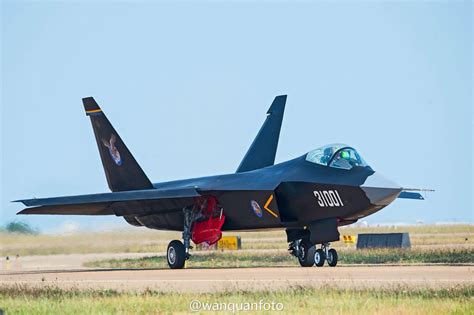 J-31 fighter aircraft in flight