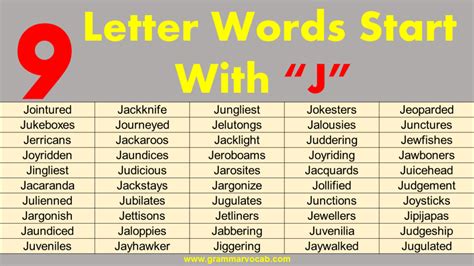 J and E Words