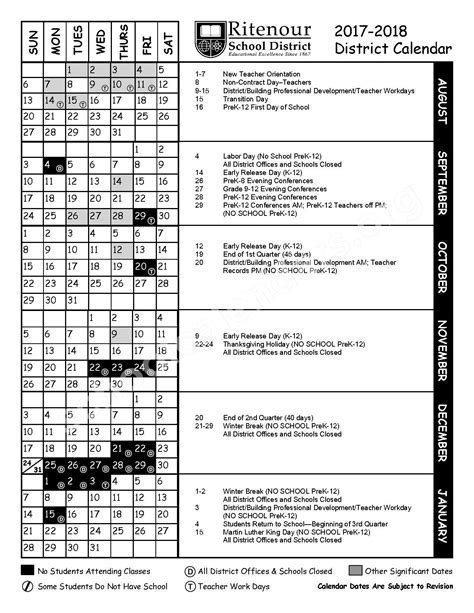 JCBOE Calendar Structure