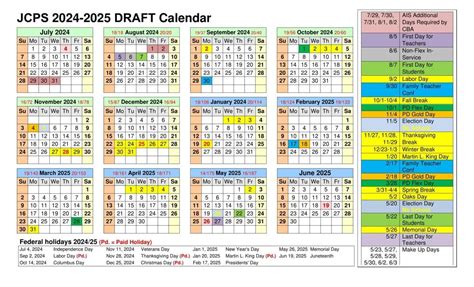 JPS Schools Calendar 2024 Image 2