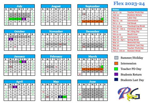 JPS Schools Calendar 2024 Image 4