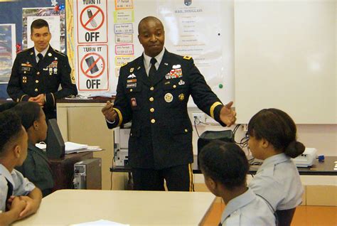 JROTC instructors with cadets