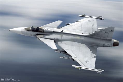 Jas 39 Gripen in flight