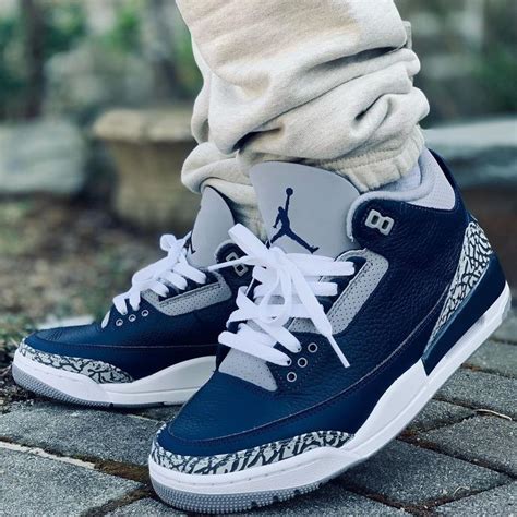 Jordan 3 Navy Blue Sneakers