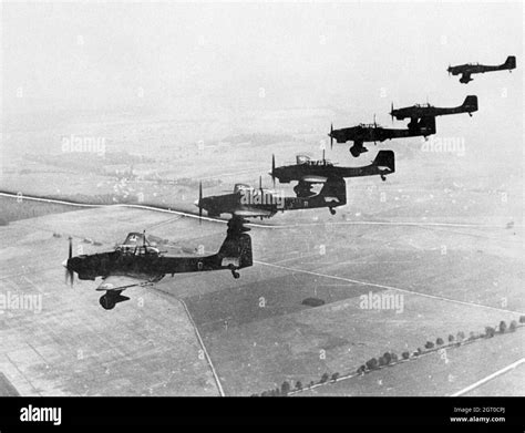 Ju 87 Dive Bomber in Flight