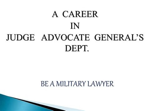 Judge Advocate General Career