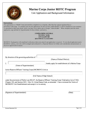 Junior ROTC Application