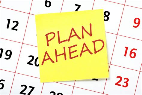 KSD Calendar Planning Ahead