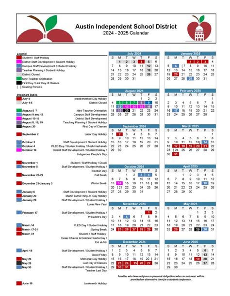 Key Dates in AISD Calendar