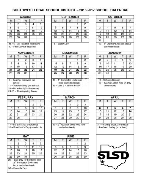 Key Features of District 279 Calendar