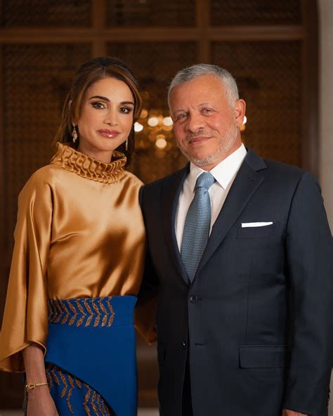 King Abdullah II with his wife Queen Rania