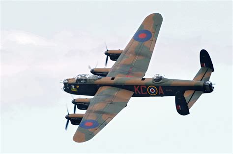 Lancaster bomber in flight