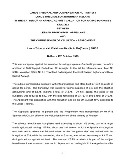 Lands Tribunal Appeal Image