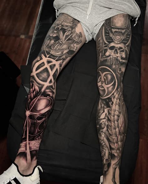 Leg Sleeves Tattoos Designs