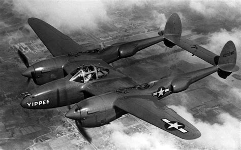 Lockheed P-38 Lightning in flight