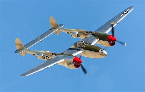 Lockheed P-38 Lightning in flight