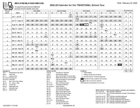 Long Beach Unified School Calendar Template